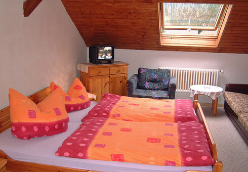 Blick in ein Gästezimmer