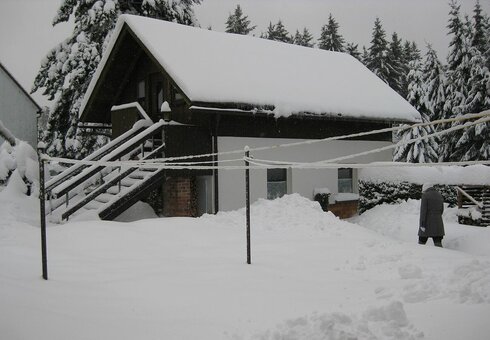 Ferienhaus Hausdorf, Winteransicht