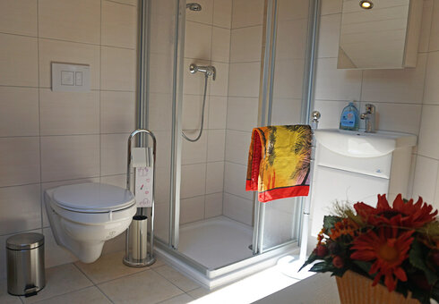 Blick in das Badezimmer
