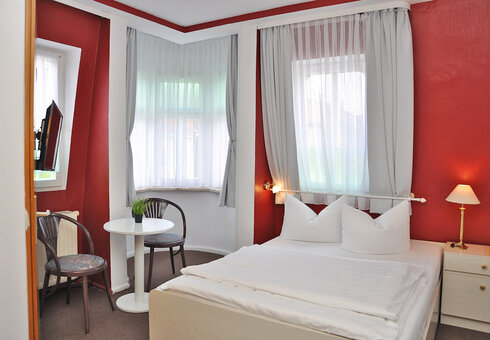 Blick in ein Doppelzimmer
