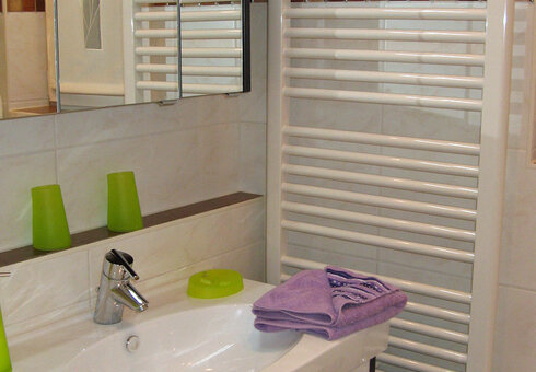 Blick in das Badezimmer
