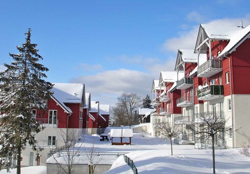 Winteransicht mit Innenhof