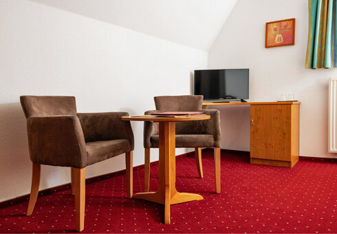Blick in ein Gästezimmer