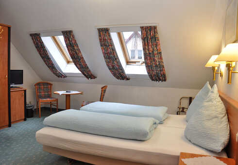 Blick in ein Gästezimmer