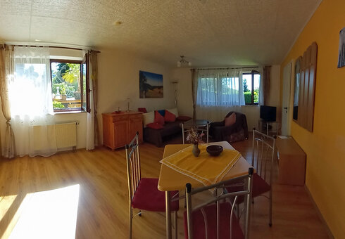 Blick in das Wohnzimmer