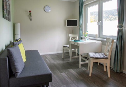Blick in ein Gästezimmer