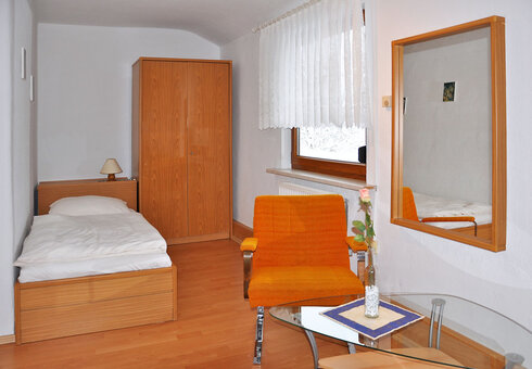 Blick in ein Gästezimmer