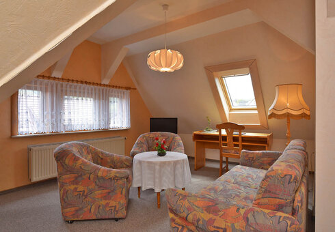 Blick in ein Gästezimmer