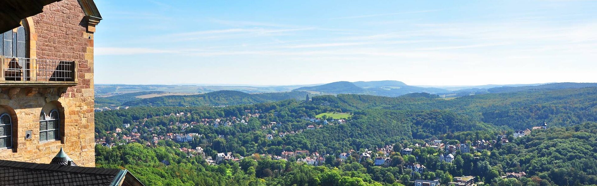 Blick auf Eisenach von der Wartburg aus