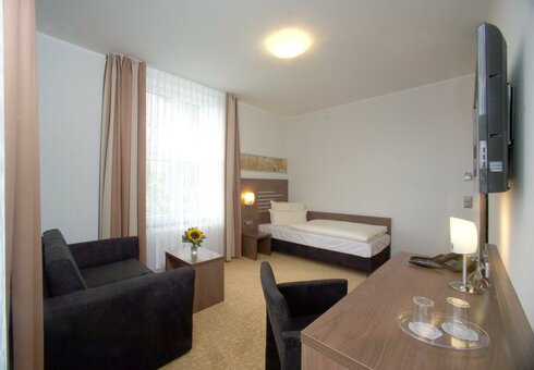 Blick in ein Gästezimmer