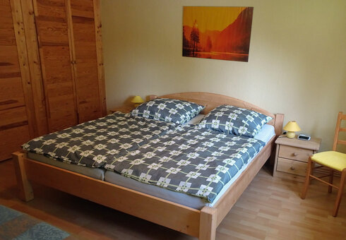 Blick in das Schlafzimmer
