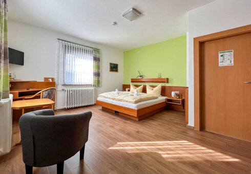 Blick in ein Gästezimmer