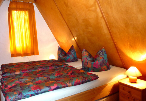 Blick in das Schlafzimmer