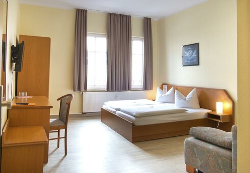Blick in ein Gästezimmer