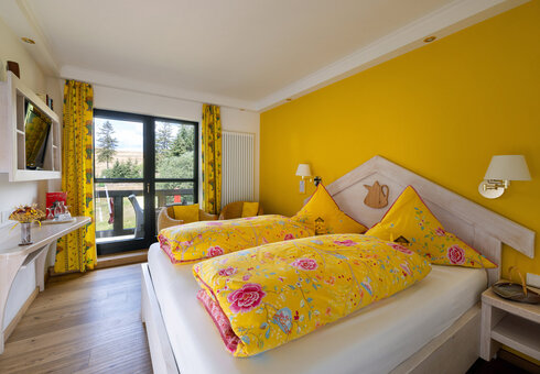 Blick in ein Gästezimmer