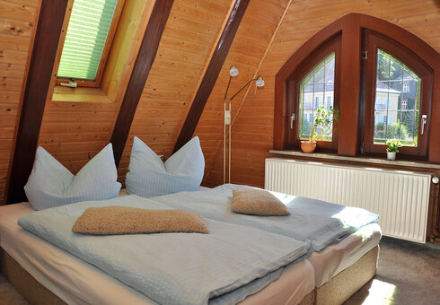 Blick in ein Gästezimmer