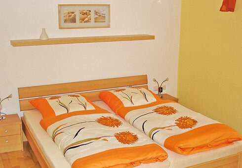 Blick in ein Schlafzimmer