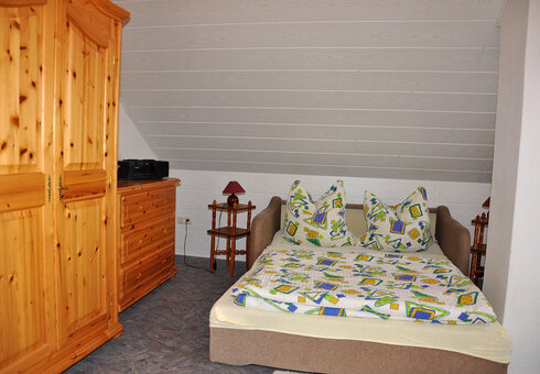 Blick in das Schlafzimmer