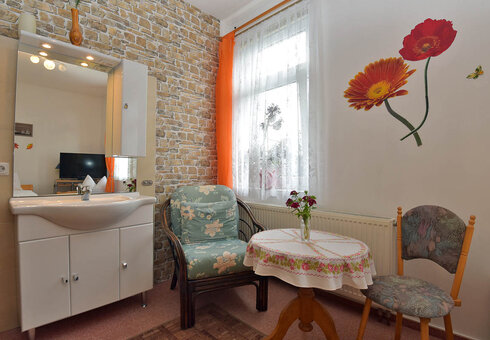 Blick in ein Gästezimmer