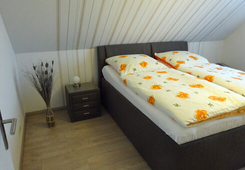 Blick in das Schlafzimmer