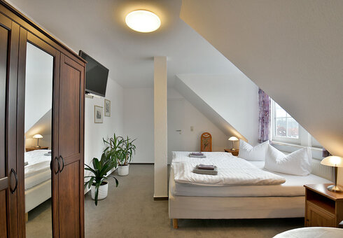 Blick in ein Gästezimmer