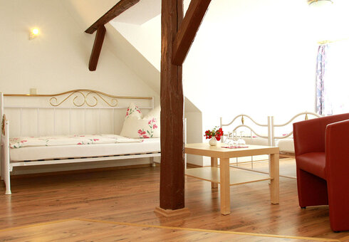 Blick in ein Gästezimmer