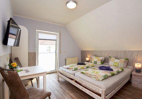 Blick in ein Gästezimmer
