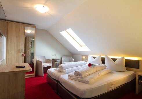 Blick in ein Gästezimmer