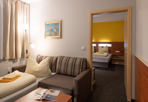 Blick in ein 4-Bett-Zimmer