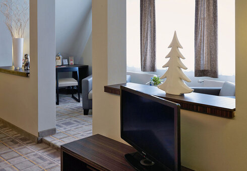 Blick in ein Gästezimmer
