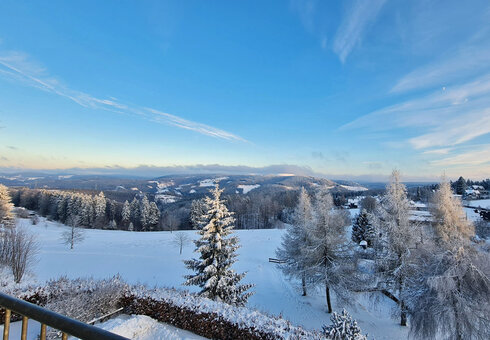 Blick von einem Balkonzimmer