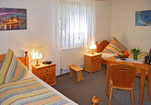 Blick in ein Gästezimmer