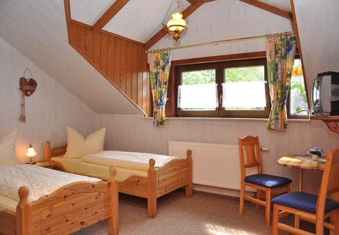 Blick in ein Gästezimmer
