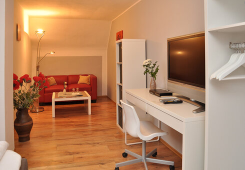 Blick in ein Gästezimmer