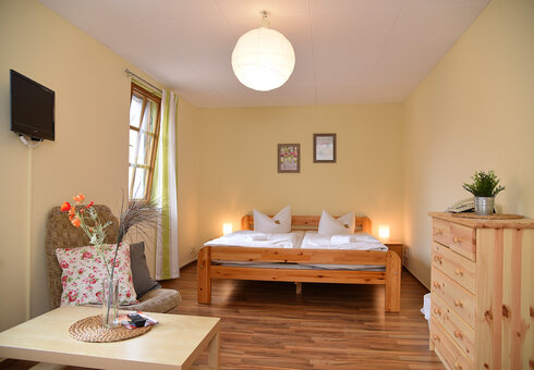 Blick in ein Doppelzimmer