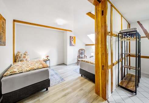 Blick in ein Gästezimmer