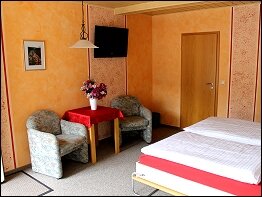 Blick in ein Gästezimmer