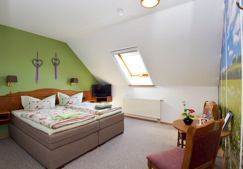 Blick in ein Gästezimmer