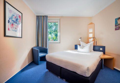 Blick in ein Gästezimmer