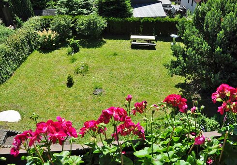 Blick vom Balkon