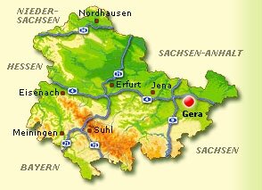Lagekarte Gera
