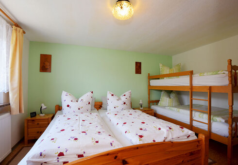 Blick in das Schlafzimmer