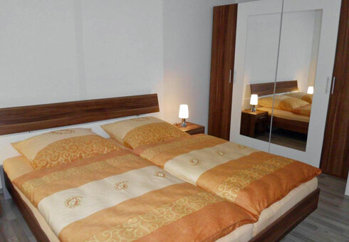 Blick in das Schlafzimmer