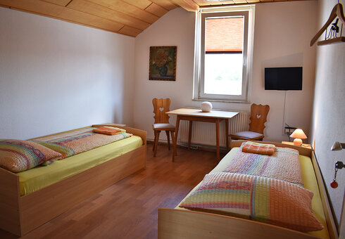 Blick in ein Gästezimmer