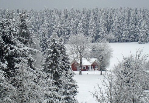 Ferienhaus Lina, Winteransicht