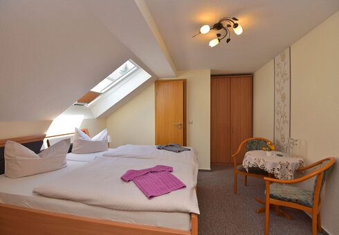 Blick in ein Gästezimmer