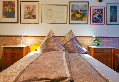 Blick in ein Gästezimmer