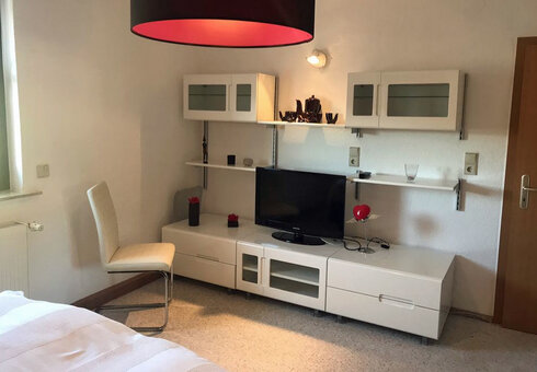 Blick in ein Schlafzimmer