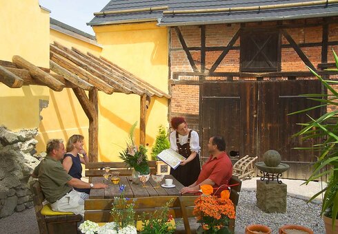 Biergarten mit mediterranen Flair