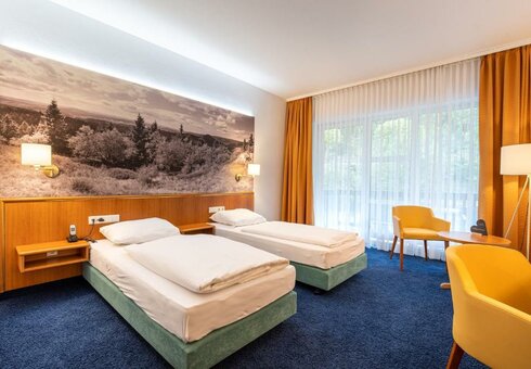 Blick in ein Gästezimmer